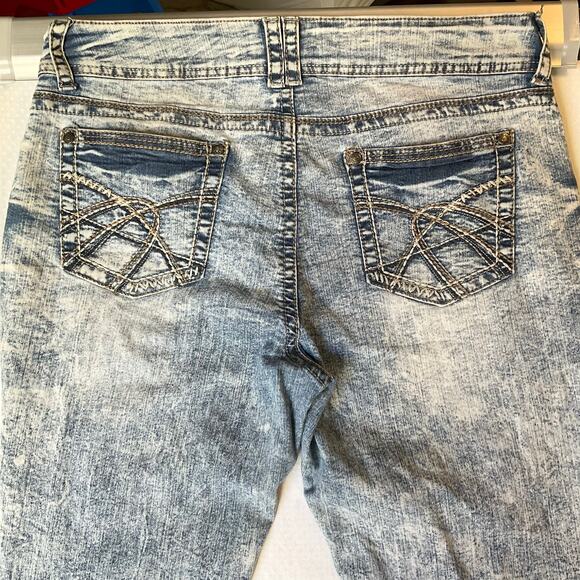 Wall Flower Women Skinny Jeans size 17 Blue Mid Rise Stretch Ankle Length - Picture 10 of 11